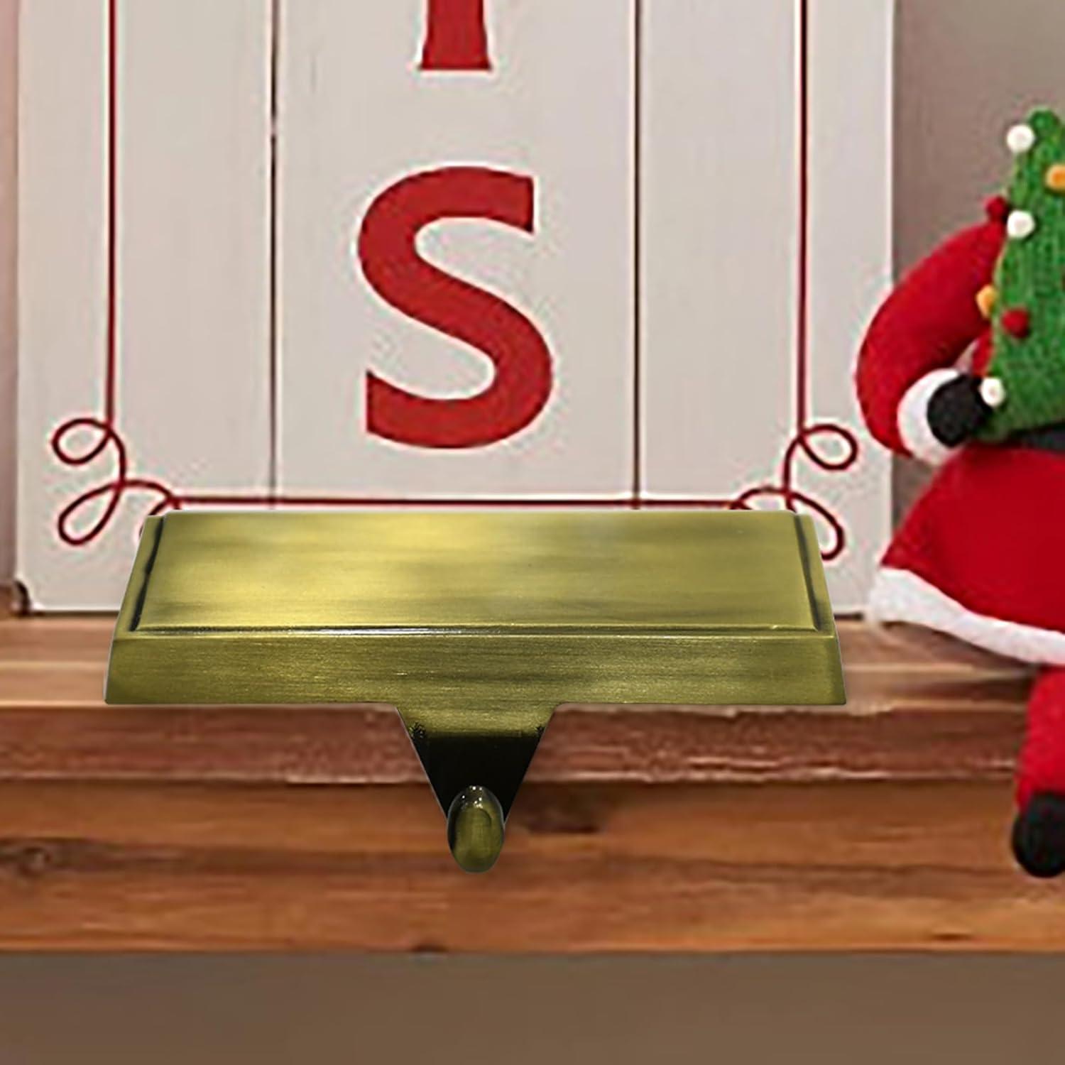 Season 4 Sparkles 4 Pieces Snowflake Stocking Holder Metal for Hanging Stockings