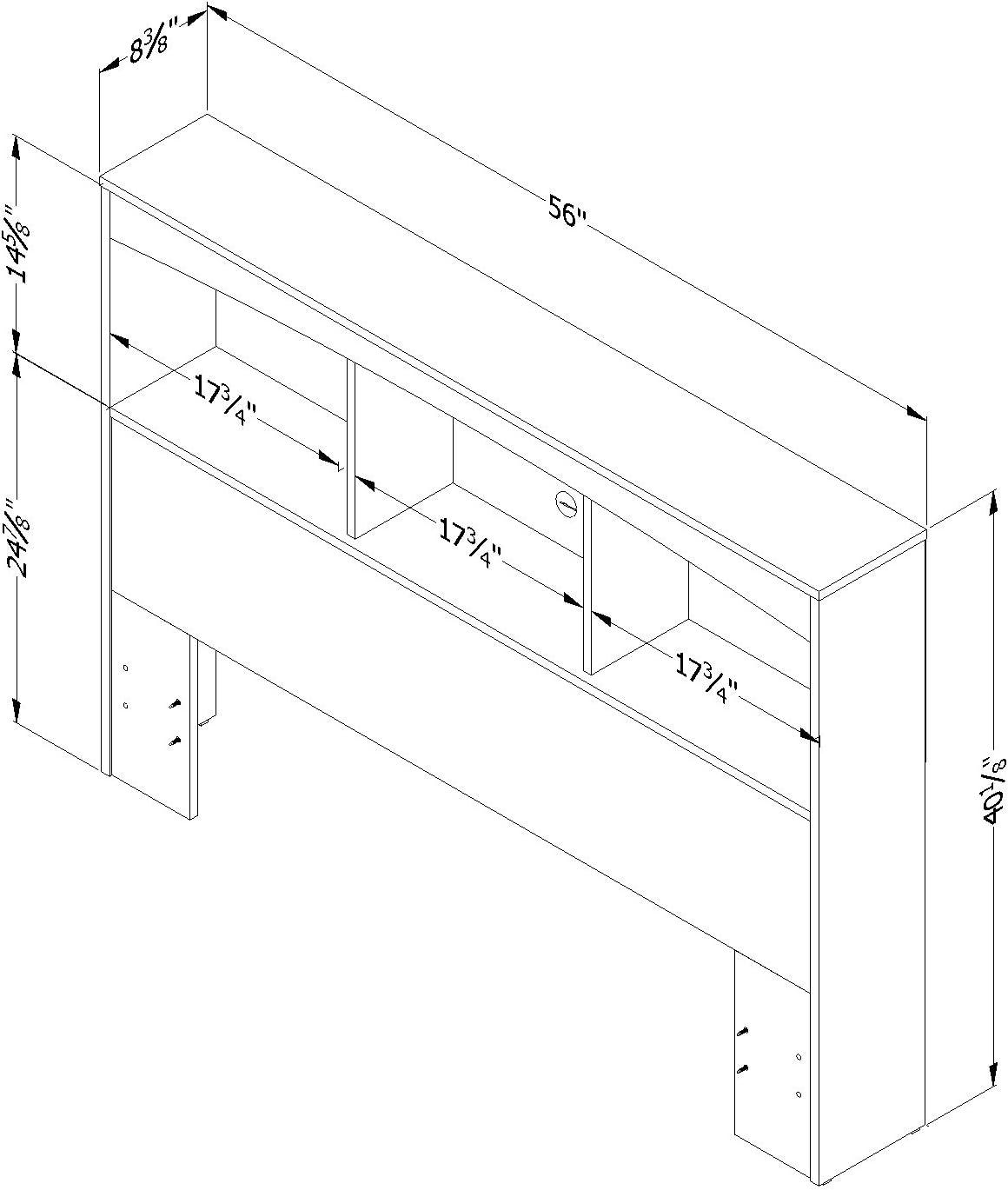 South Shore Basic Full Bookcase Headboard, 54?, Multiple Finishes