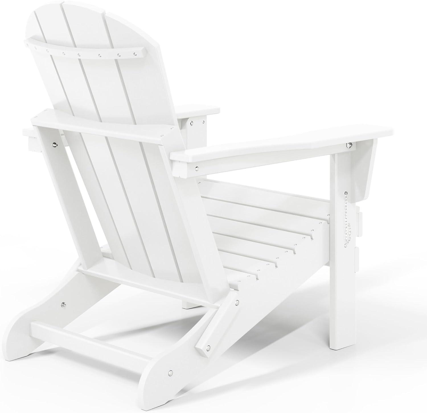 WestinTrends Malibu HDPE Outdoor Patio Folding Poly Adirondack Chair