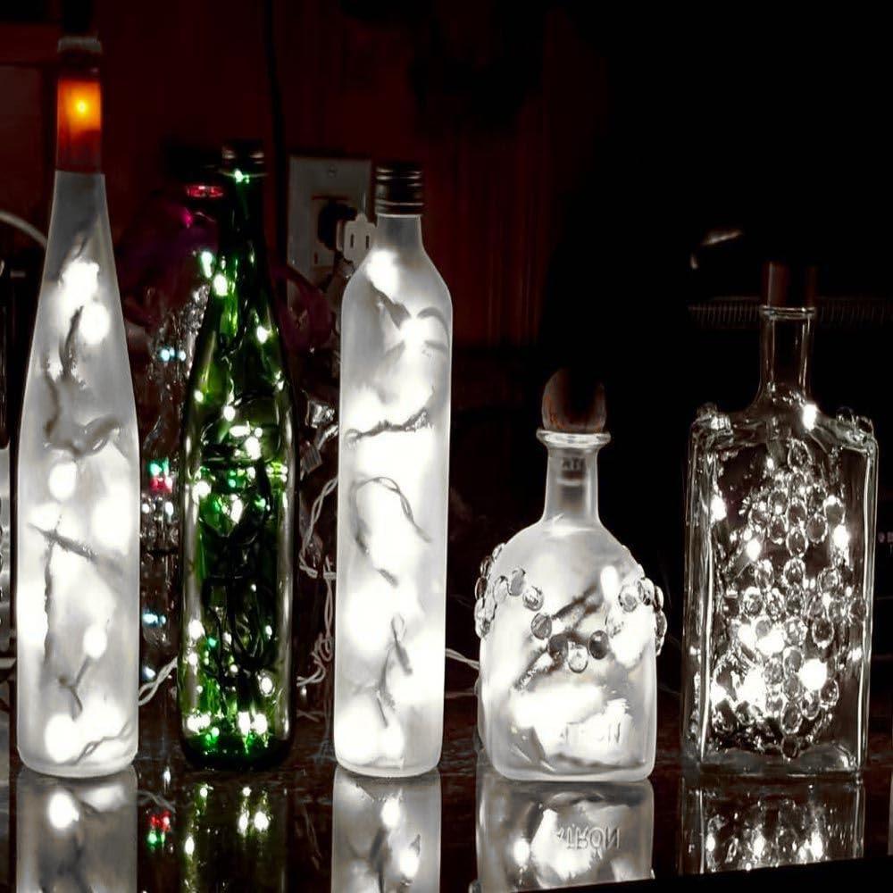 Novelty Lights 10 Light Pure White LED Christmas Craft Mini Light Set (White Wire, 5 Feet)