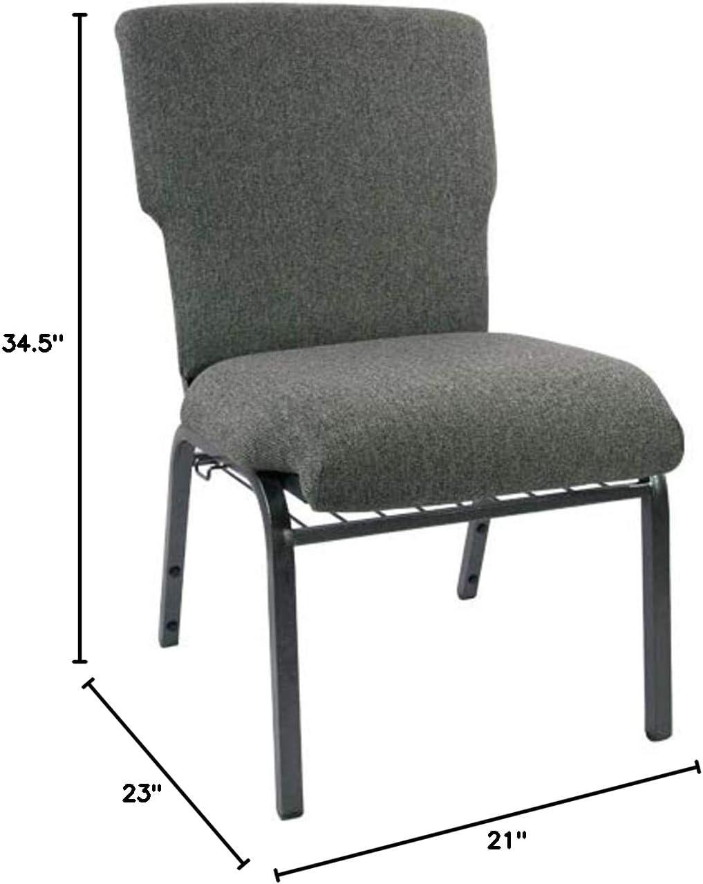 BizChair Charcoal Gray Church Chair - 21 in. Wide