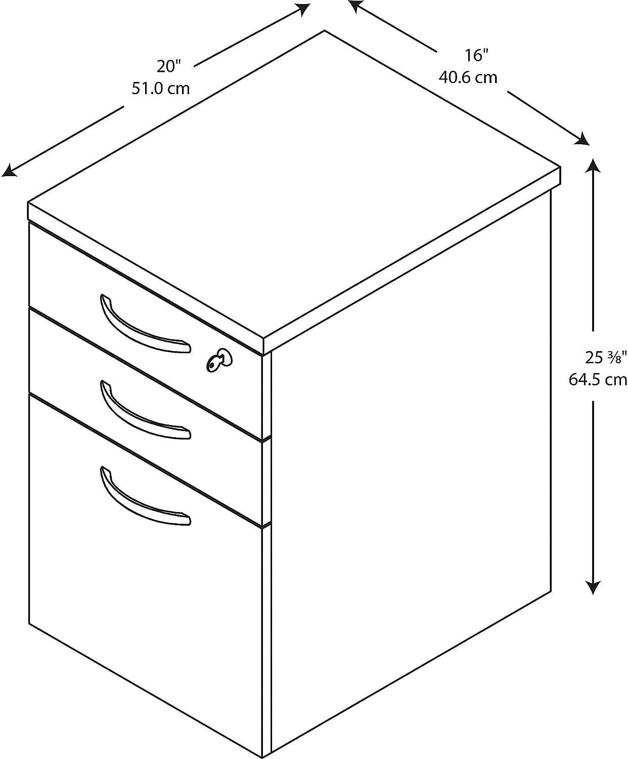 Office In An Hour 16''W 3 -Drawer Mobile File Cabinet