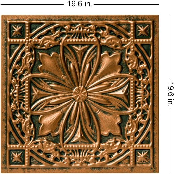 Antique Bronze Textured Foam Ceiling Tiles, 259 sq. ft., Pack of 96