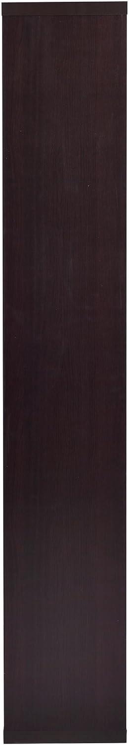 70.75" Theo 8 Shelf Bookcase Cappuccino - Coaster: Modern Laminated, Open Back, Fixed Shelves