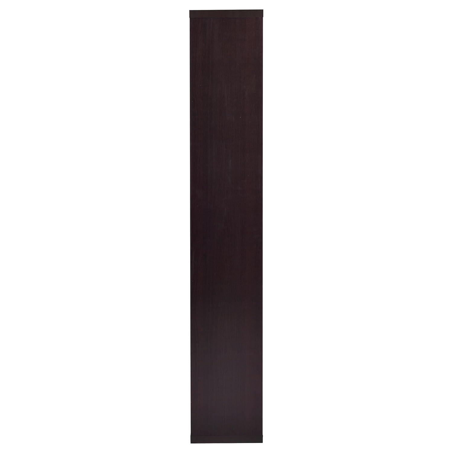 70.75" Theo 8 Shelf Bookcase Cappuccino - Coaster: Modern Laminated, Open Back, Fixed Shelves