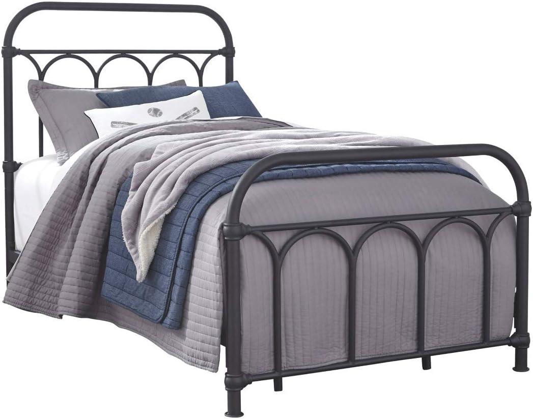 Signature Design by Ashley Casual Nashburg Twin Metal Bed  Black