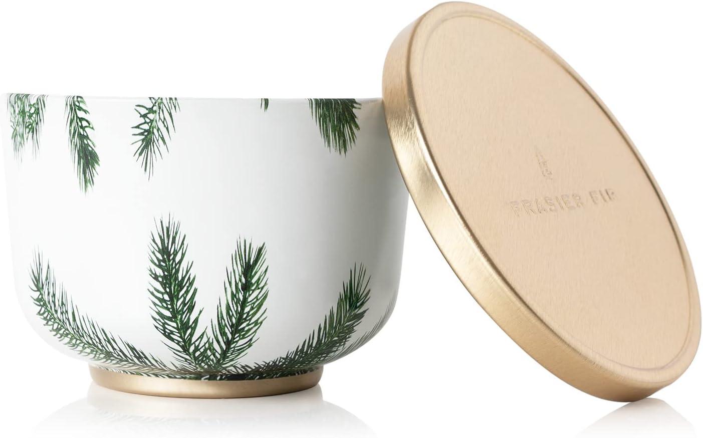 Frasier Fir Aromatic Scented Candle in Gold Tin with Gilded Lid, 6.5 oz