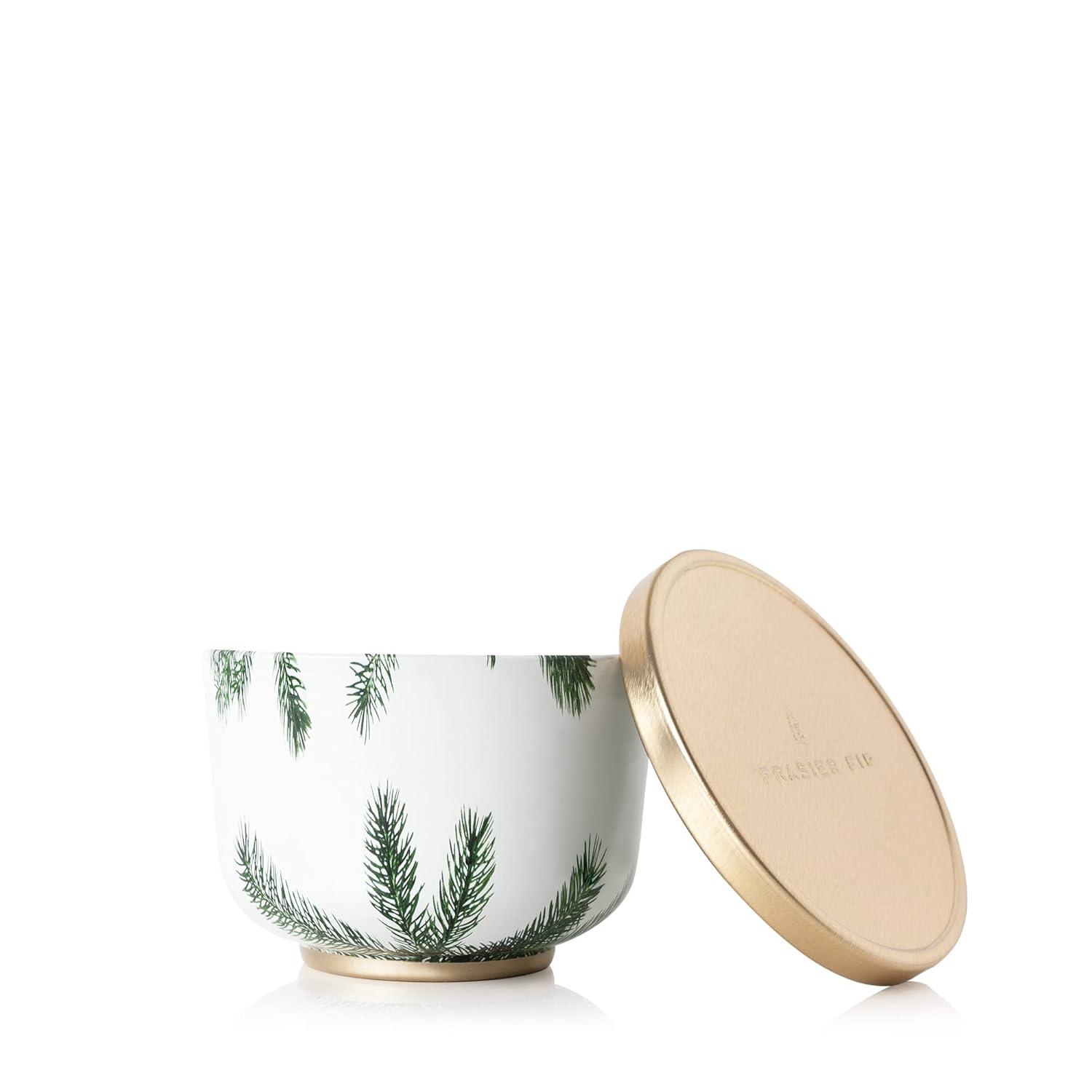 THYMES - Frasier Fir Poured Candle Tin, Gold Lid