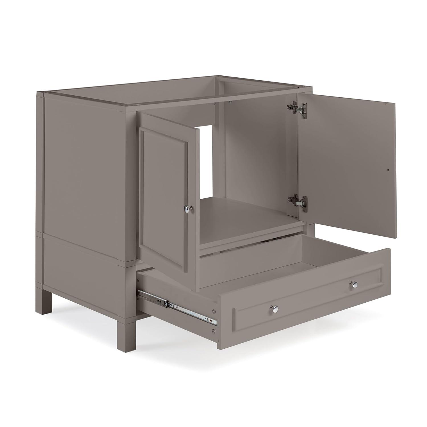 Williamsburg 36"W Transitional Style Vanity Cabinet With Soft Close Doors And Drawers