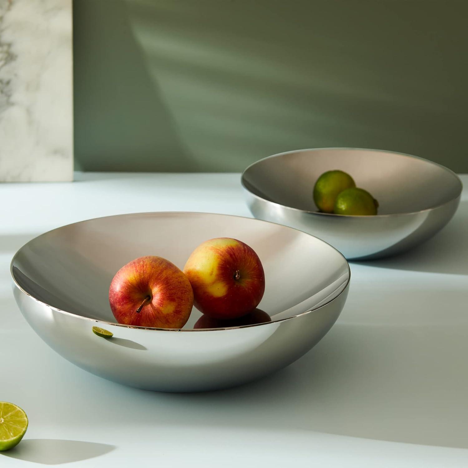 Alessi"Double" Bowl, Large, Silver