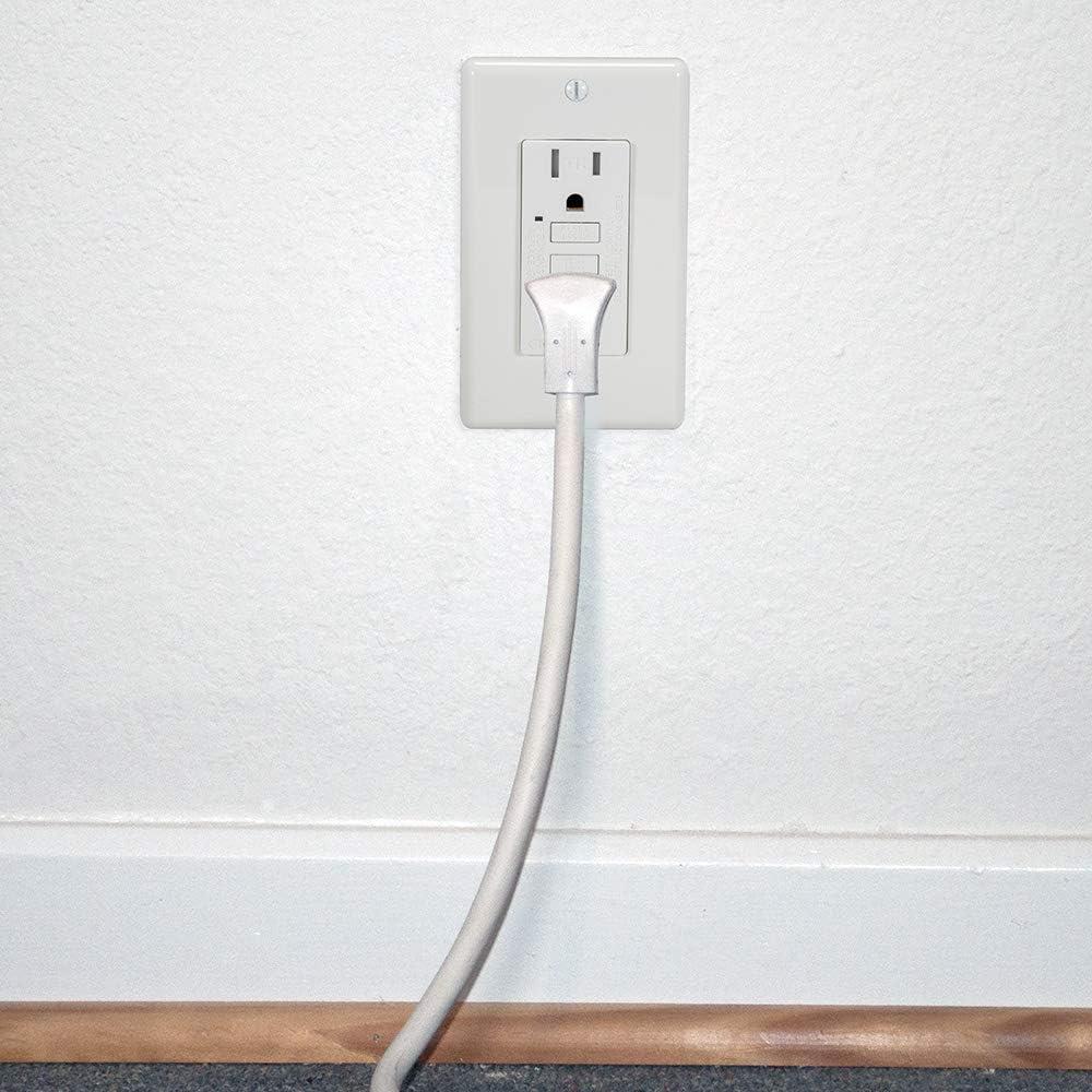 White Tamper Resistant Recessed GFCI Duplex Outlet with Wall Plate