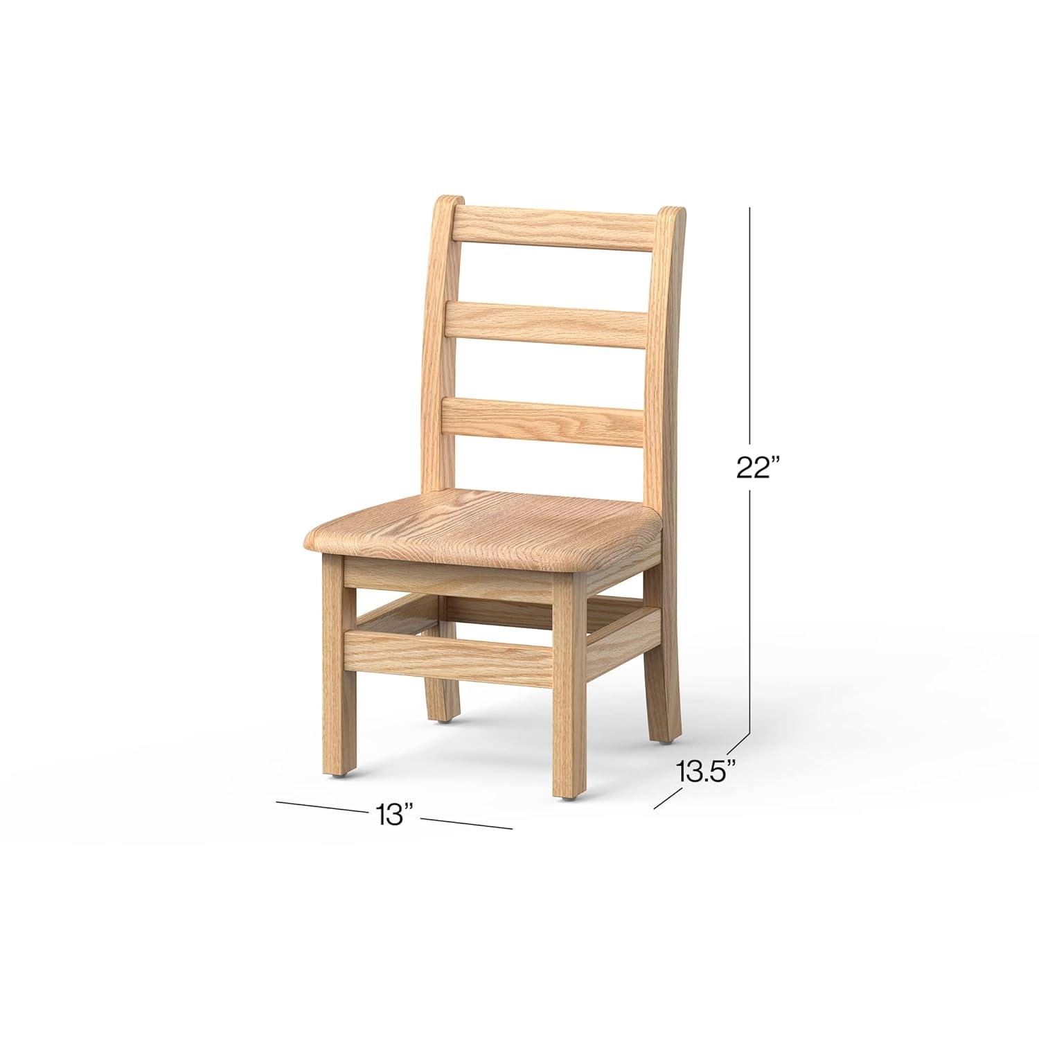 Foundations Little Scholars Sillas Escolares de Madera para Niños Roble Rojo Completamente Ensambladas, Fabricadas en EE. UU., 14", Paquete de 2