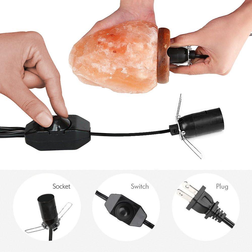 Black 6-Foot Salt Lamp Cord with Dimmer Switch