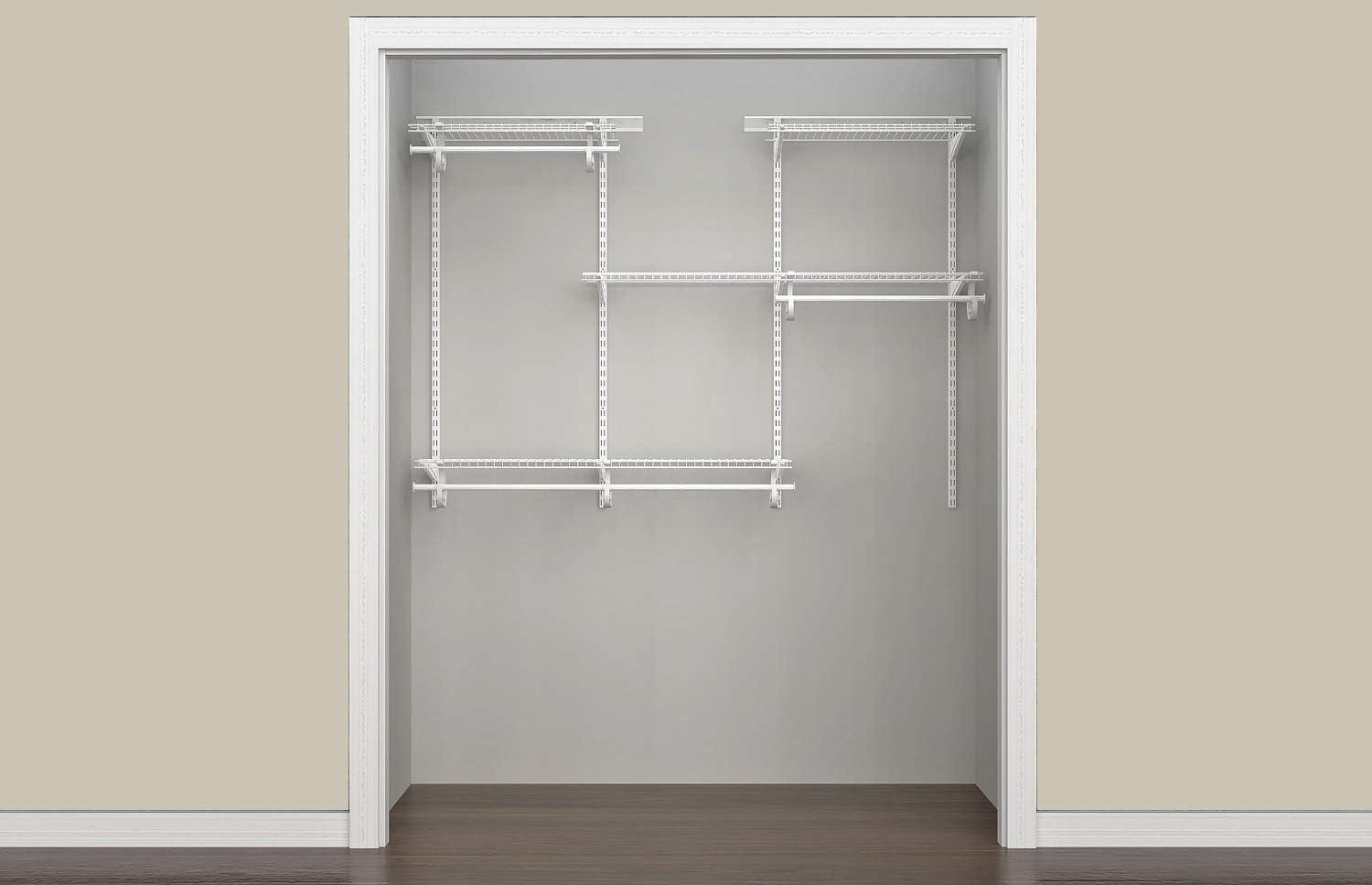 Adjustable White Steel Wire Closet Organizer System