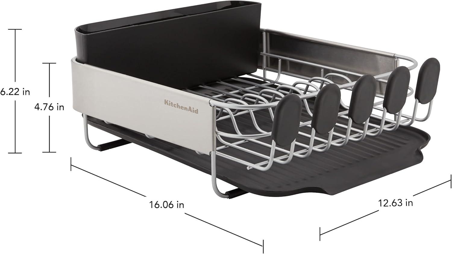 KitchenAid® Compact Stainless Steel Dish Rack, 16.06-Inch