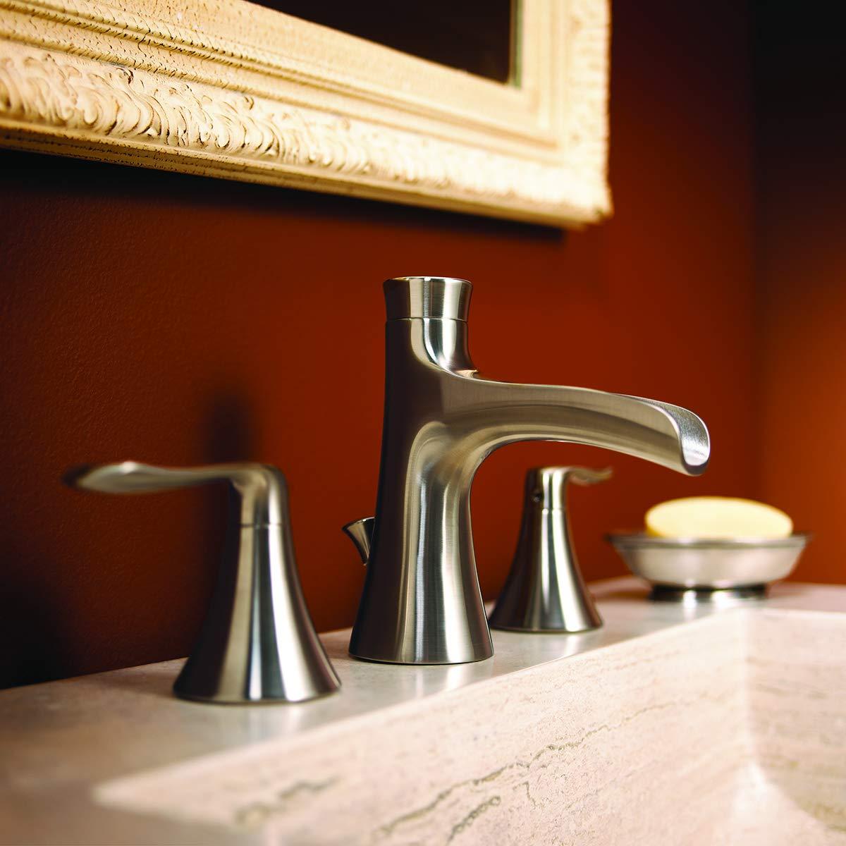 Speakman SB-1221-E-BN Caspian Widespread Bathroom Faucet with  Drain Assembly
