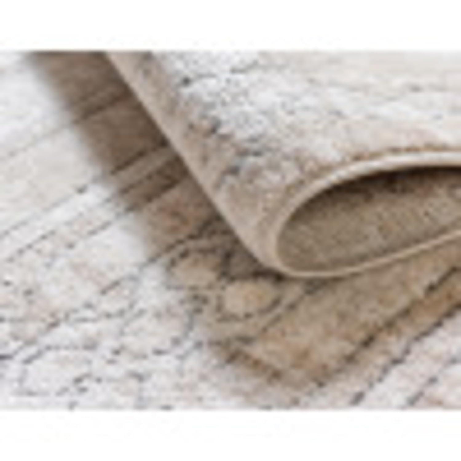 Unique Loom Portland Collection Southwestern Inspired Striped Tone-on-Tone Area Rug (8' 0 x 8' 0 Square, Tan/ Ivory)