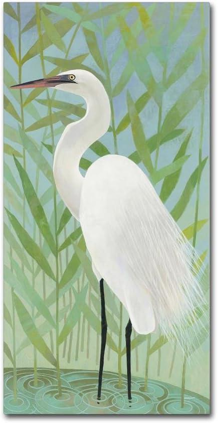 Trademark Fine Art 'Egret by the Shore II' Print on Wrapped Canvas | Wayfair