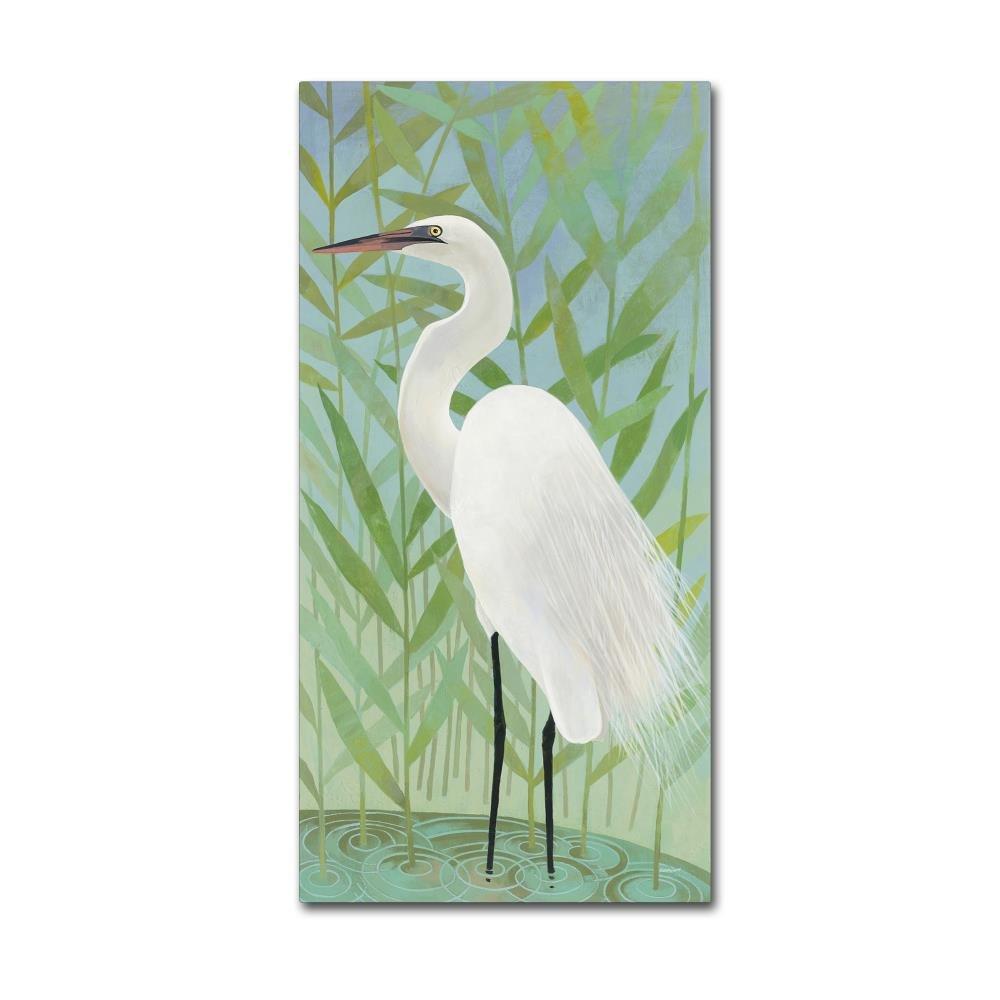 Trademark Fine Art 'Egret by the Shore II' Print on Wrapped Canvas | Wayfair