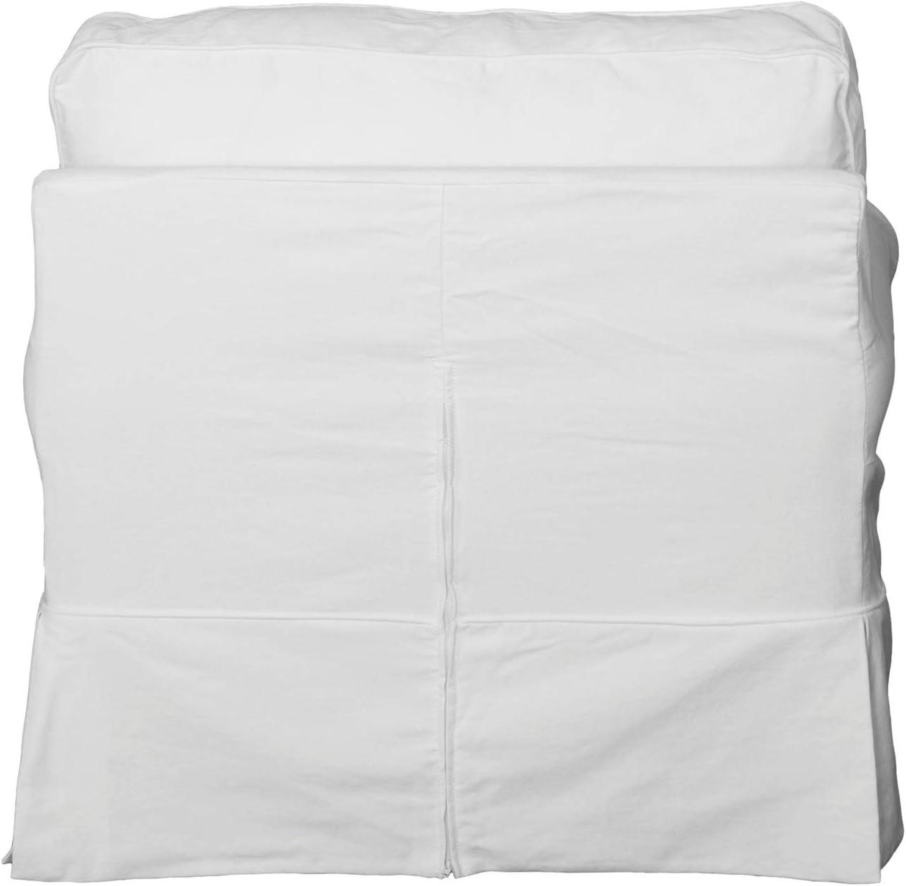 Sunset Trading Horizon Cotton Slipcover for T-Cushion Chair in Warm White