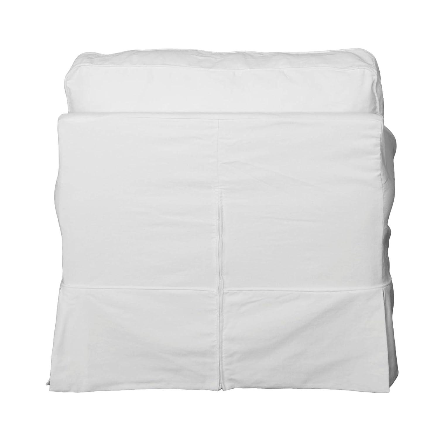 Sunset Trading Horizon Cotton Slipcover for T-Cushion Chair in Warm White