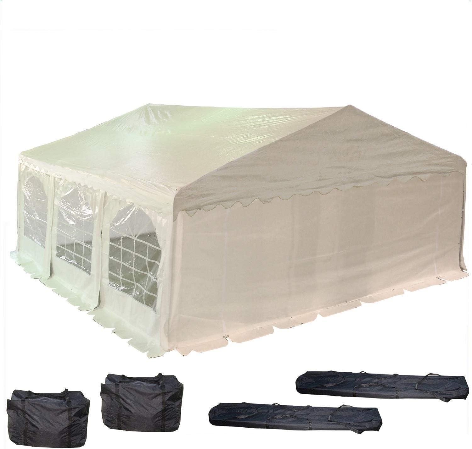 26'x13' PE White Tent - Heavy Duty Party Wedding Tent Canopy Carport - By DELTA Canopies