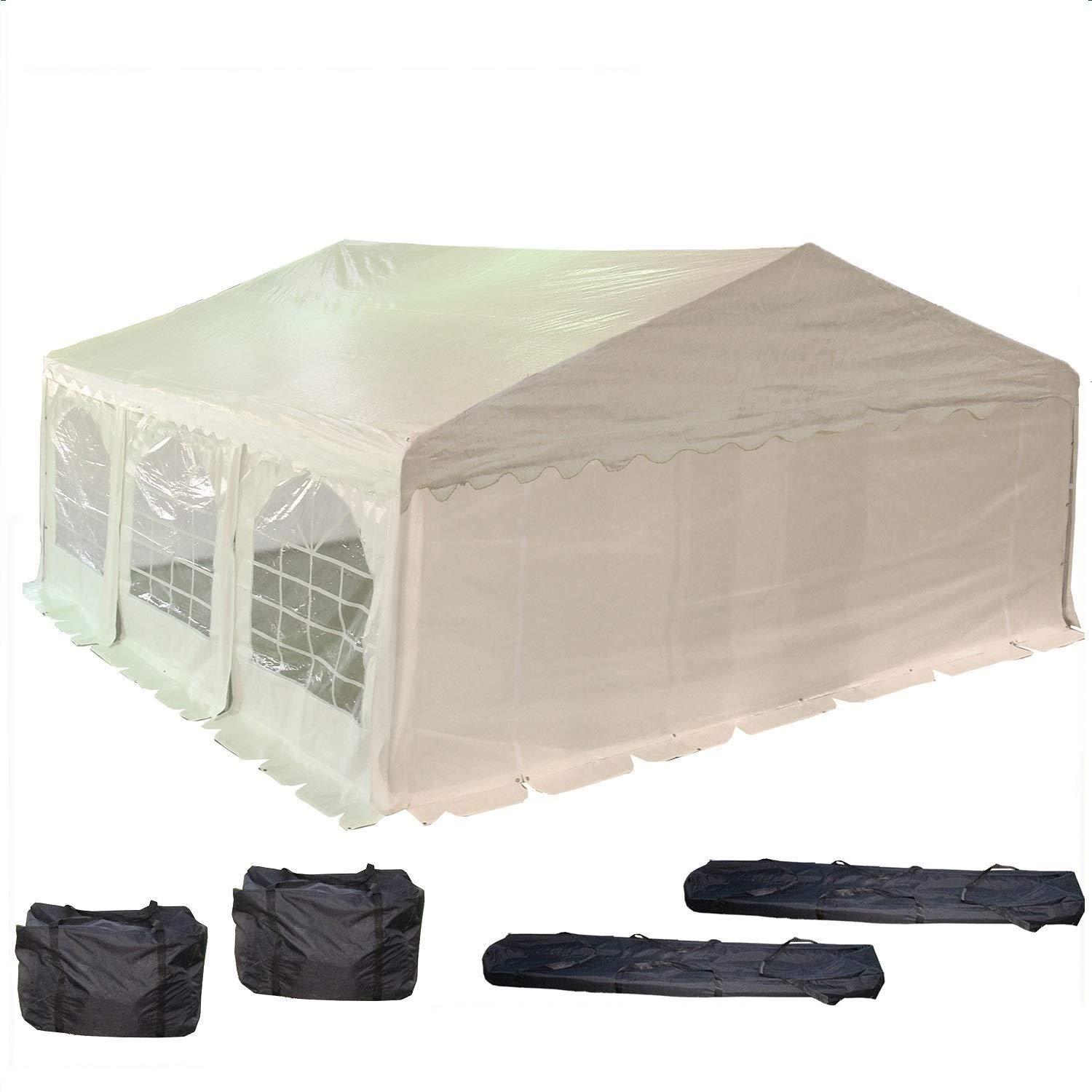 26'x13' PE White Tent - Heavy Duty Party Wedding Tent Canopy Carport - By DELTA Canopies