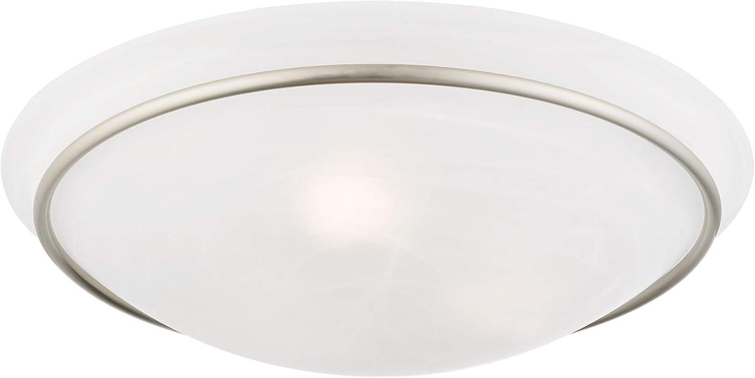 Livex Lighting Newburgh 3 - Light Semi-Flush Mount in  Brushed Nickel