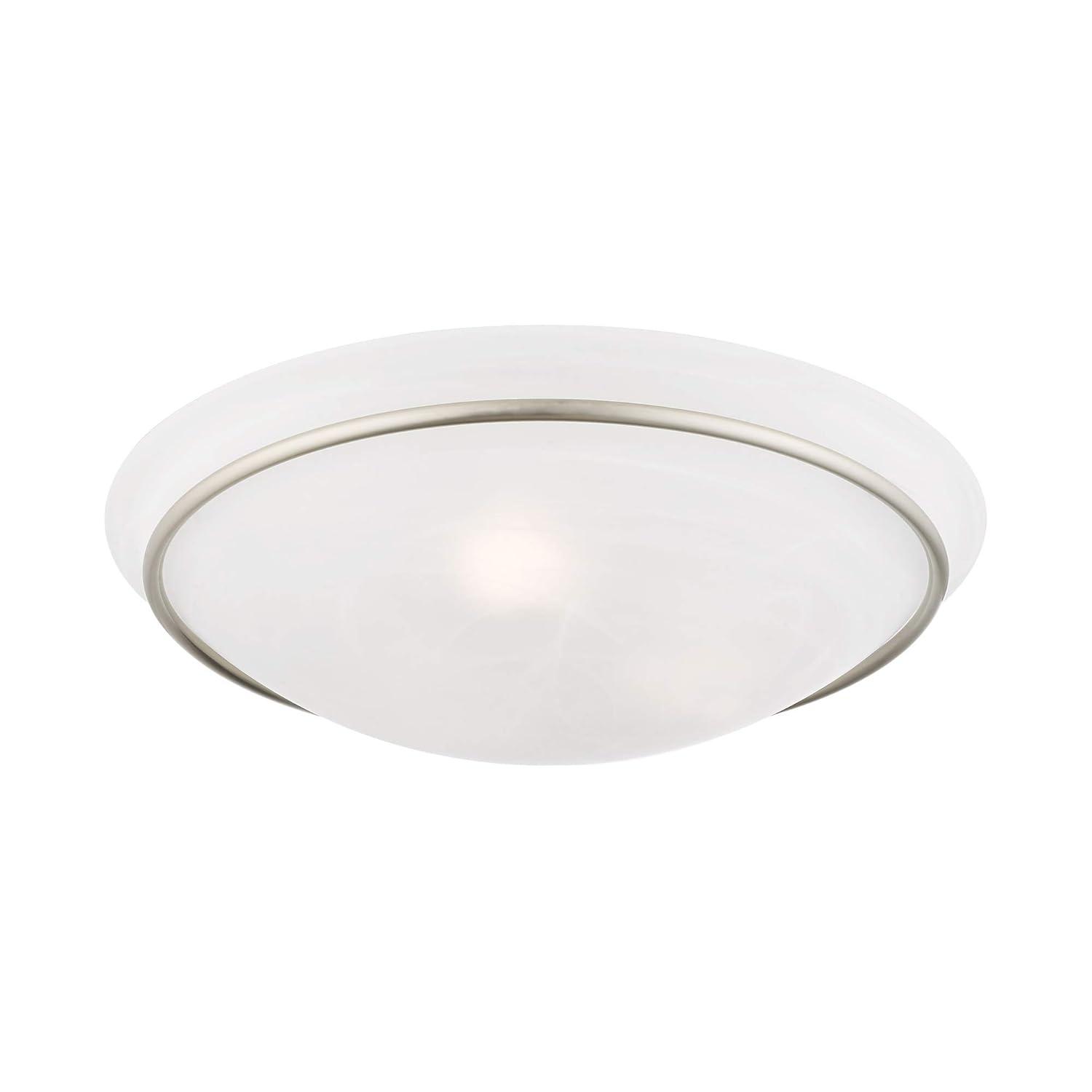 Livex Lighting Newburgh 3 - Light Semi-Flush Mount in  Brushed Nickel
