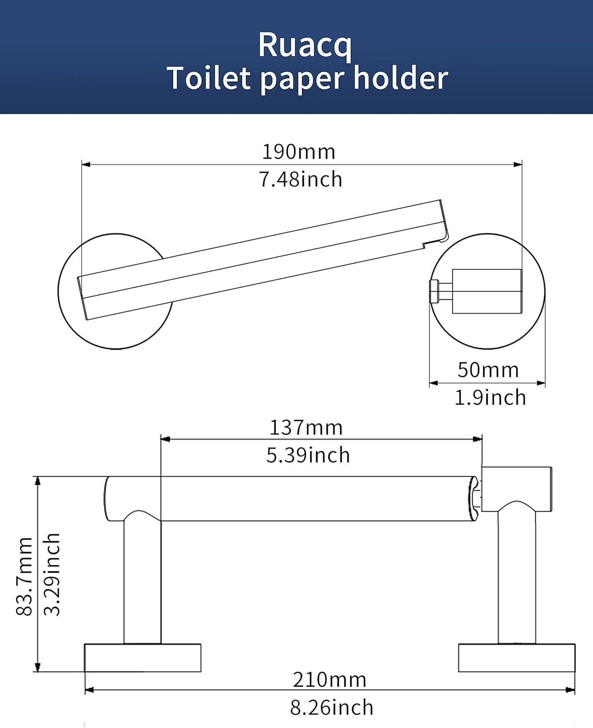 Matte Black Stainless Steel Round Pivoting Toilet Paper Holder