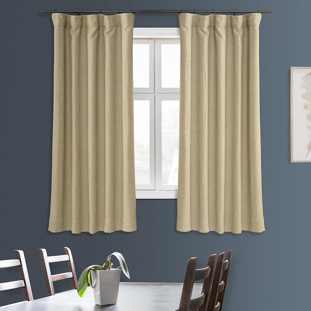 Candlelight Bellino Blackout Room Darkening Curtain (1 Panel), Candlelight, 50W X 63L