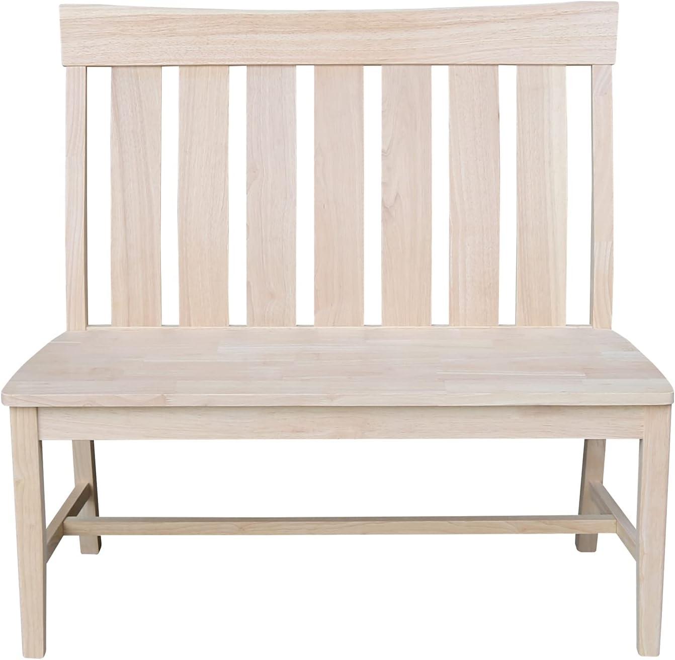 Ava Solid Wood Bench - Unfinished