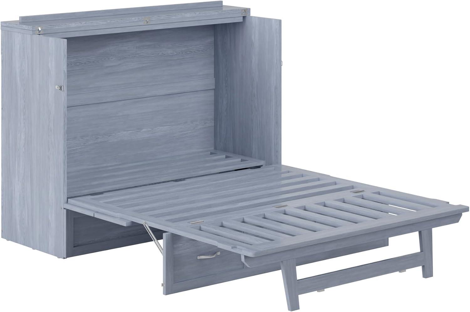 Full Northfield Murphy Bed Chest in Driftwood Grey