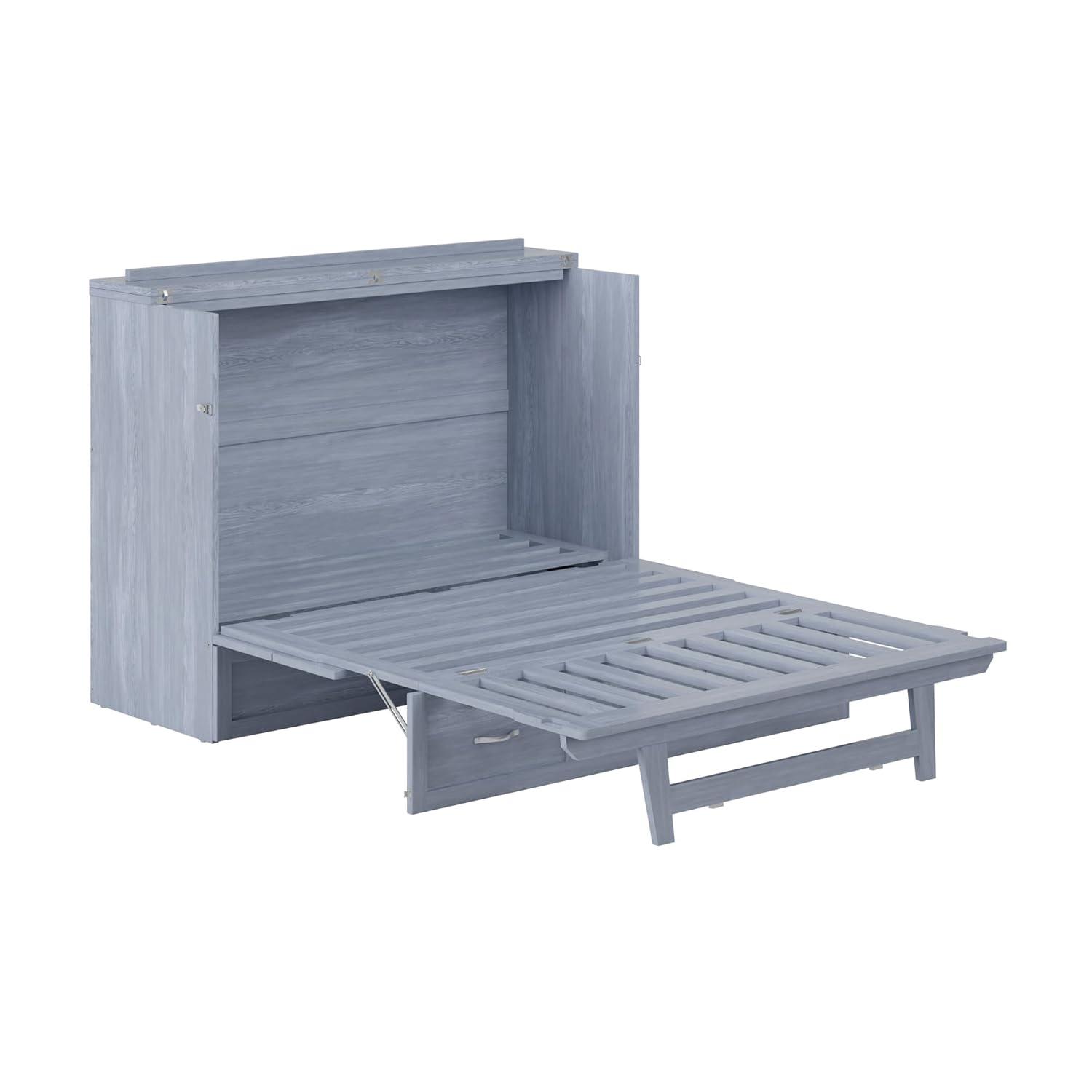 Full Northfield Murphy Bed Chest in Driftwood Grey