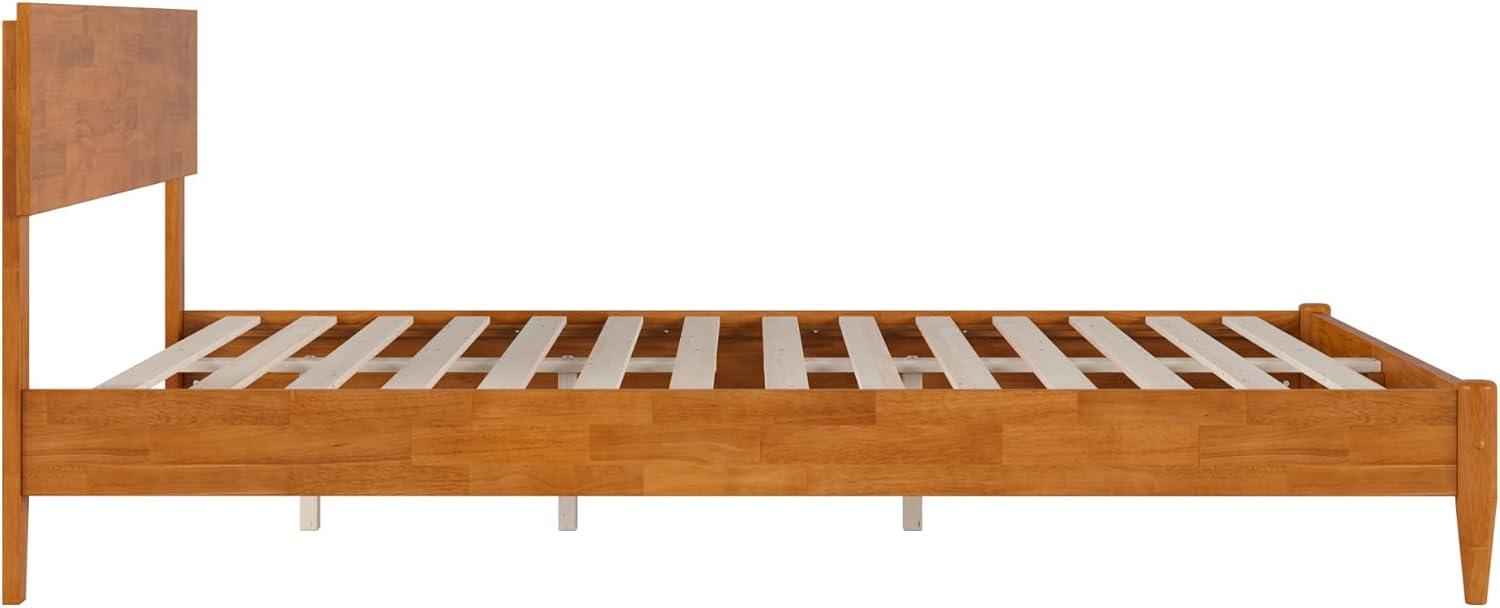 AFI Aria Queen Modern Solid Wood Low Profile Platform Bed, Light Toffee