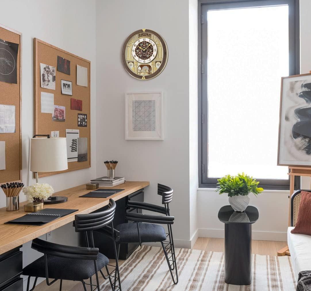 Seiko Melodies in Motion Wall Clock, Golden Chandelier