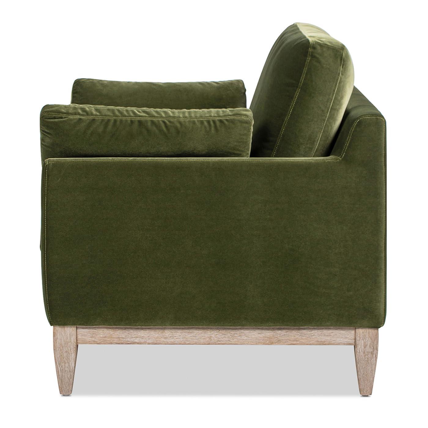 Jennifer Taylor Home Pasadena Modern Farmhouse Arm Chair, Olive Green Performance Velvet
