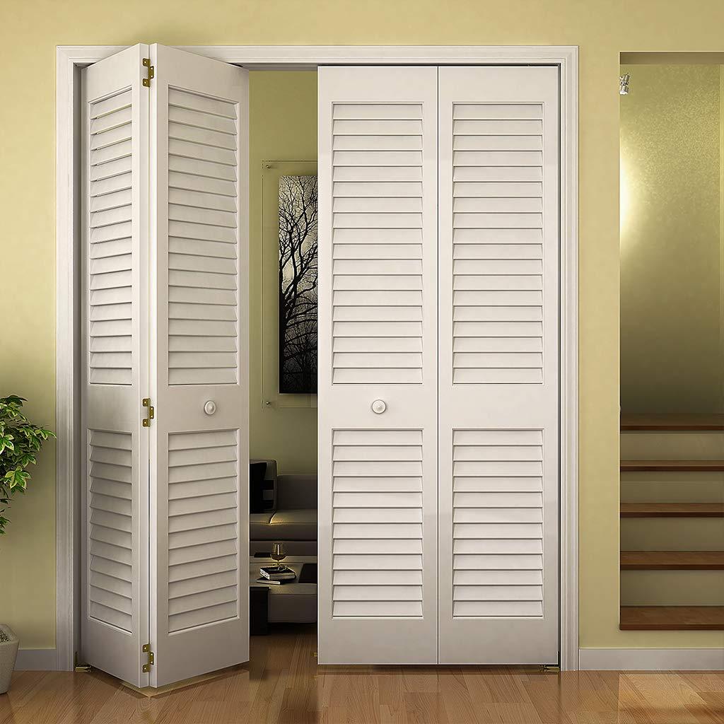 Kimberly Bay Louvered Wood Painted Plantation Bi-Fold Door