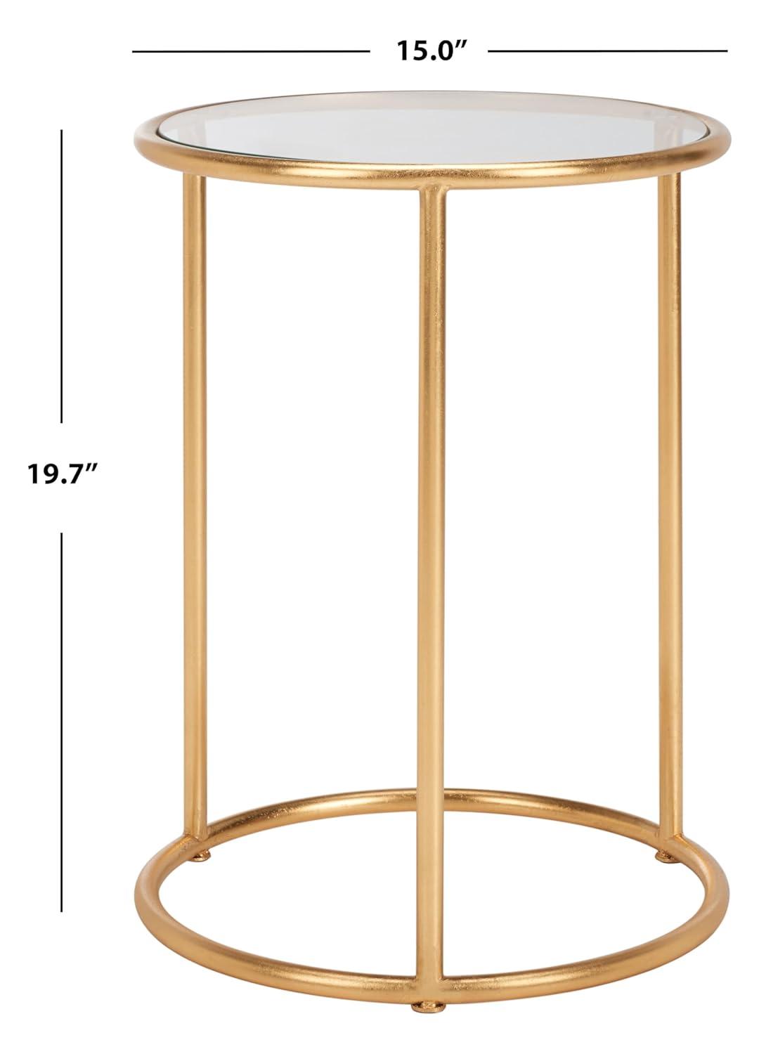 Shay Accent Table - FOX2523B - Gold/Clear - Safavieh Couture