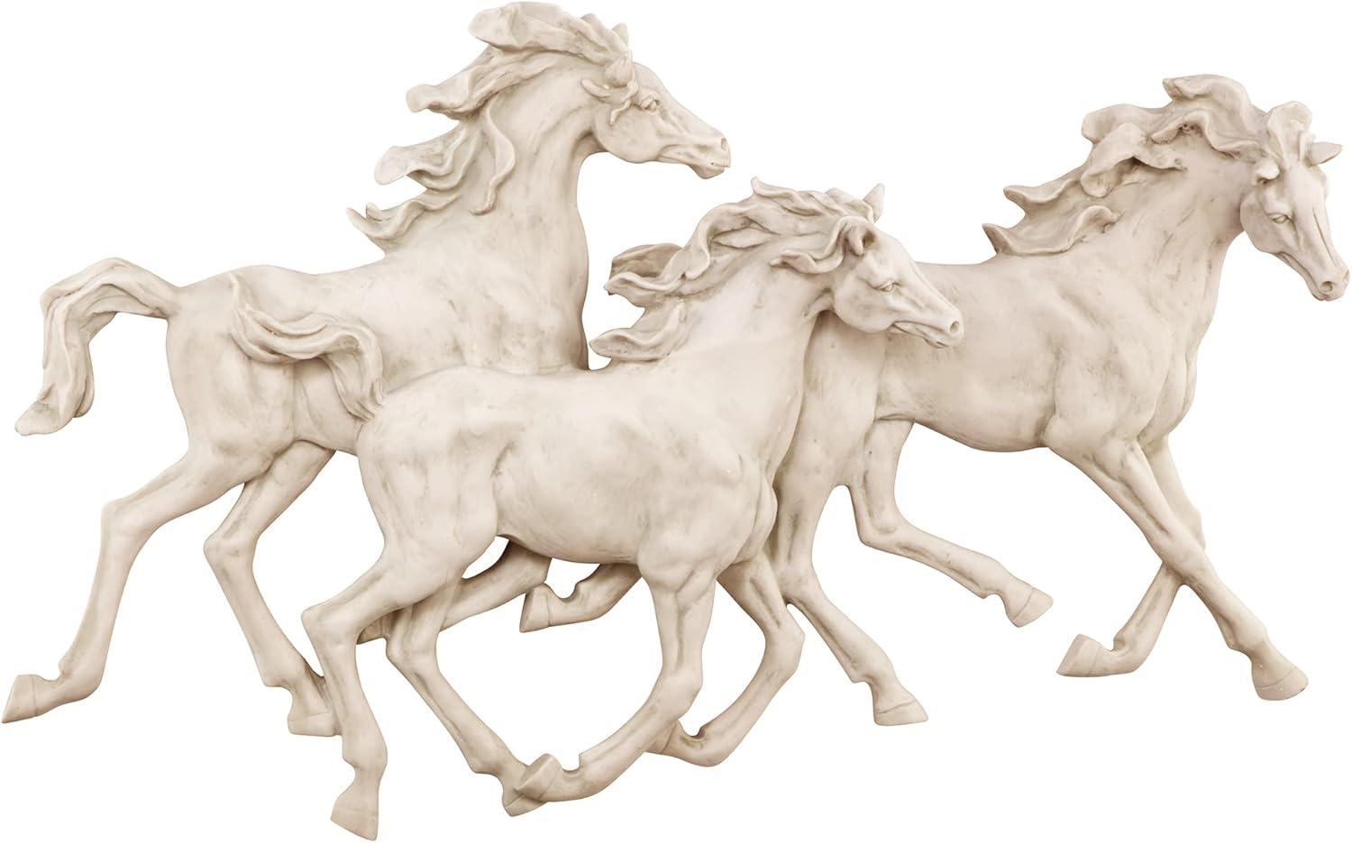 Design Toscano Los Tres Caballos del Castillo Alomar Wall Sculpture