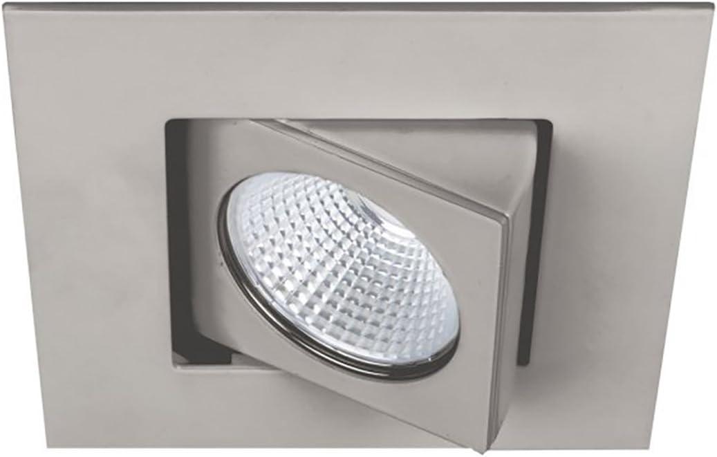 Adjustable Trim 3.5" LED Square Spotlight in Brushed Nickel