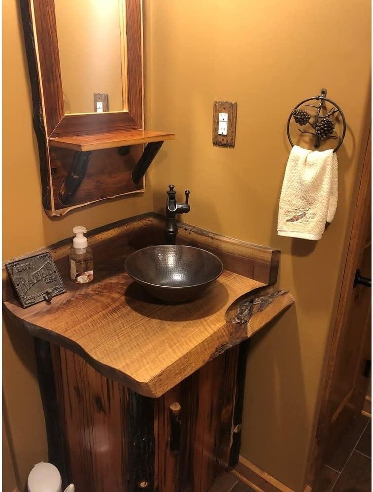 SimplyCopper  12" Round Copper Vessel Bathroom Sink - 12" x 12" x 4.5" - 12" x 12" x 4.5"