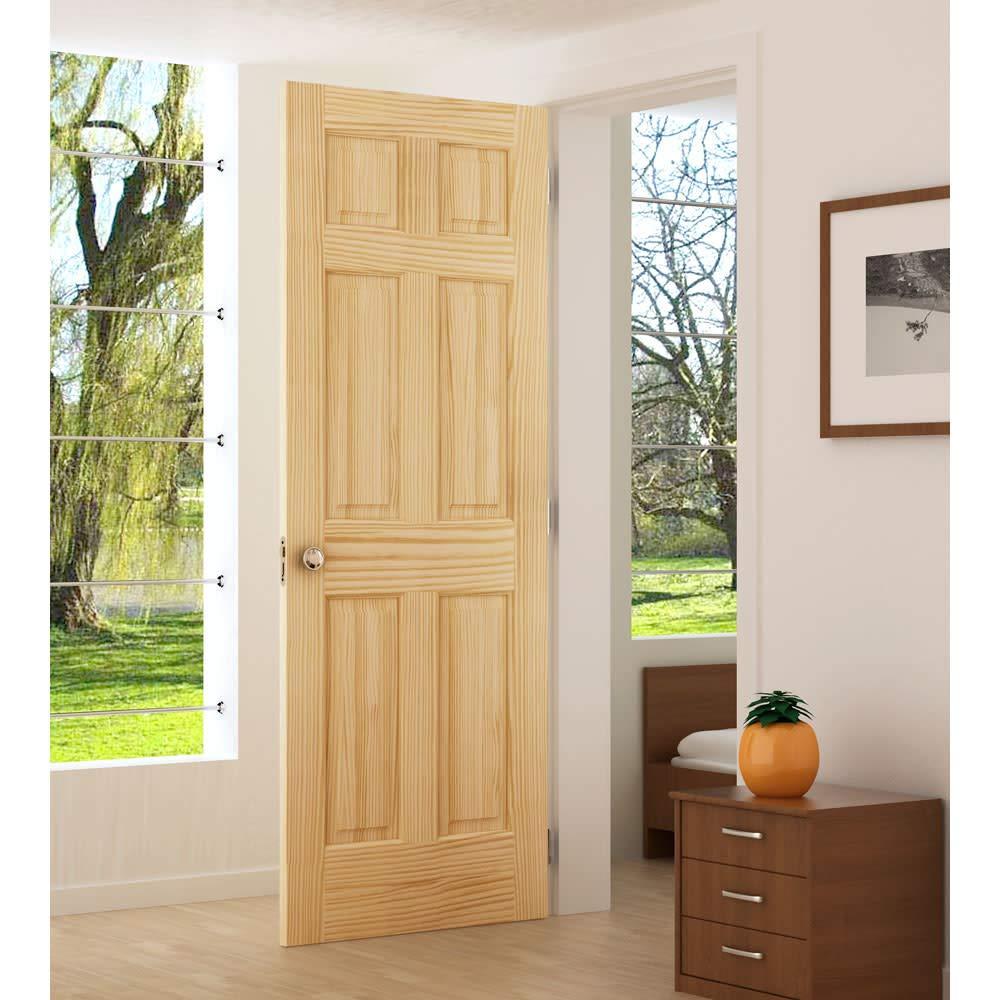 Frameport Solid + Manufactured Wood Paneled Unfinished Slab Door