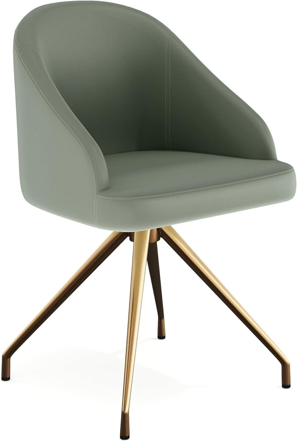 Martha Stewart Martha Stewart Sora Upholstered Stationary Swivel Home Office Chair