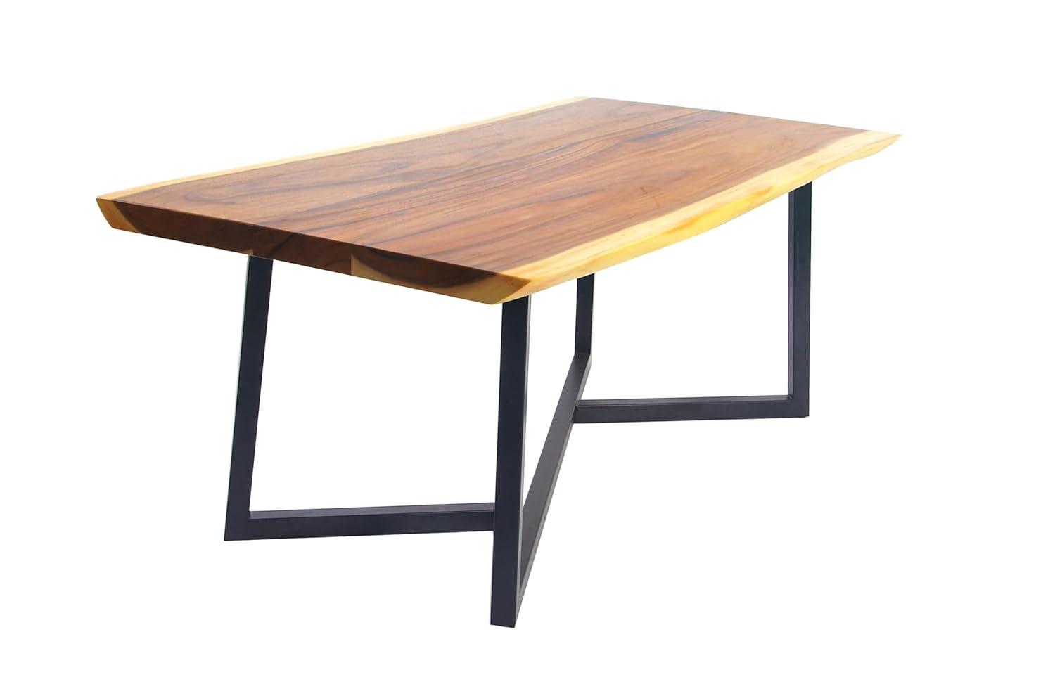 Contemporary Wood Dining Table Brown - Olivia & May: Sleek Design, Seats 6, Non-Extendable