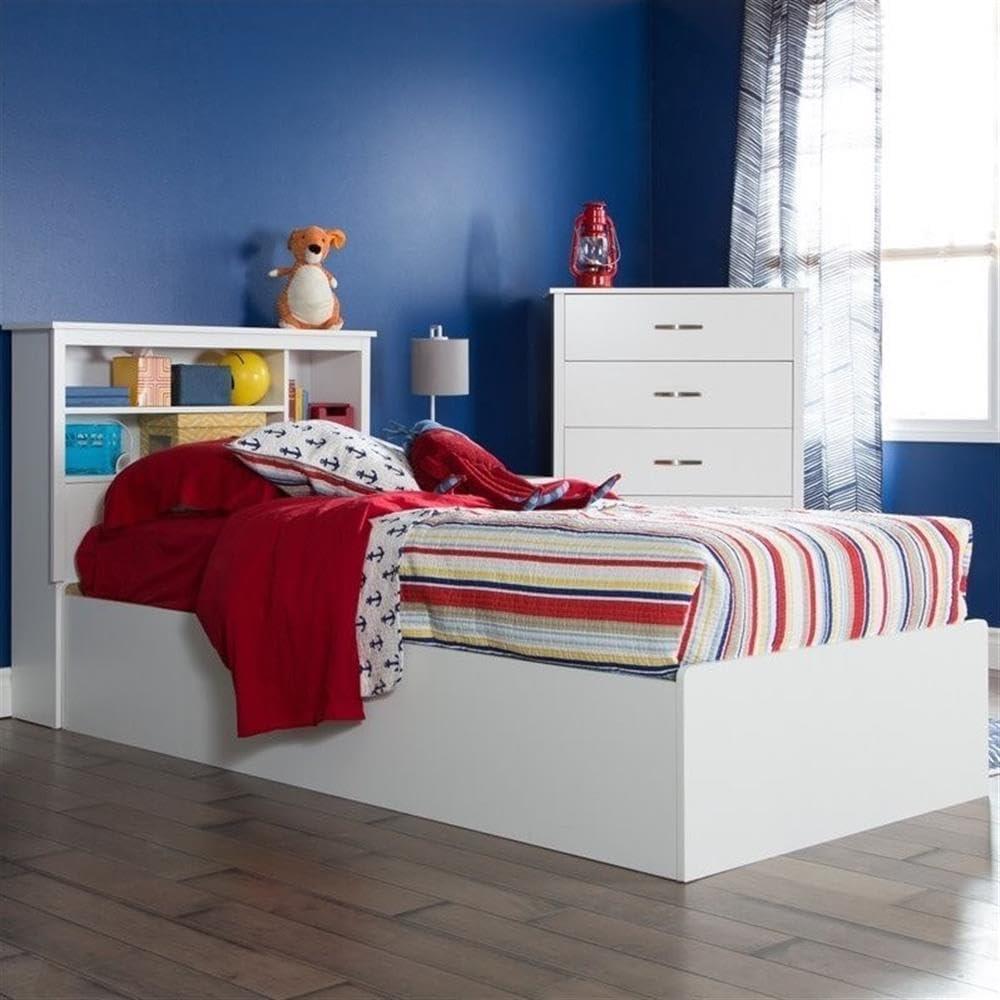 Twin Fusion Mates Kids' Bed with 3 Drawers Pure White  - South Shore