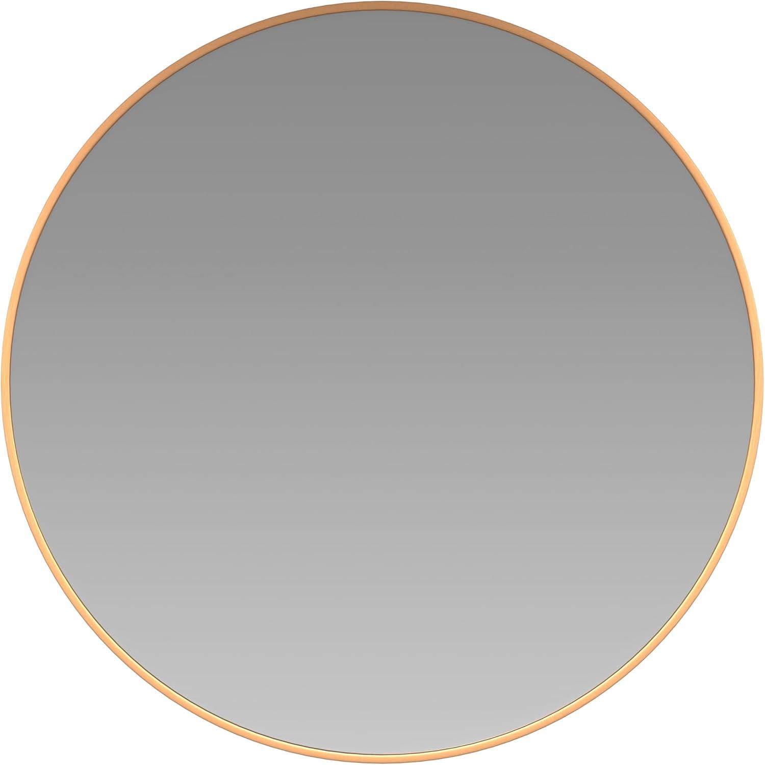 Flash Furniture Modern Round  Wall Mounted Mirror, Gold