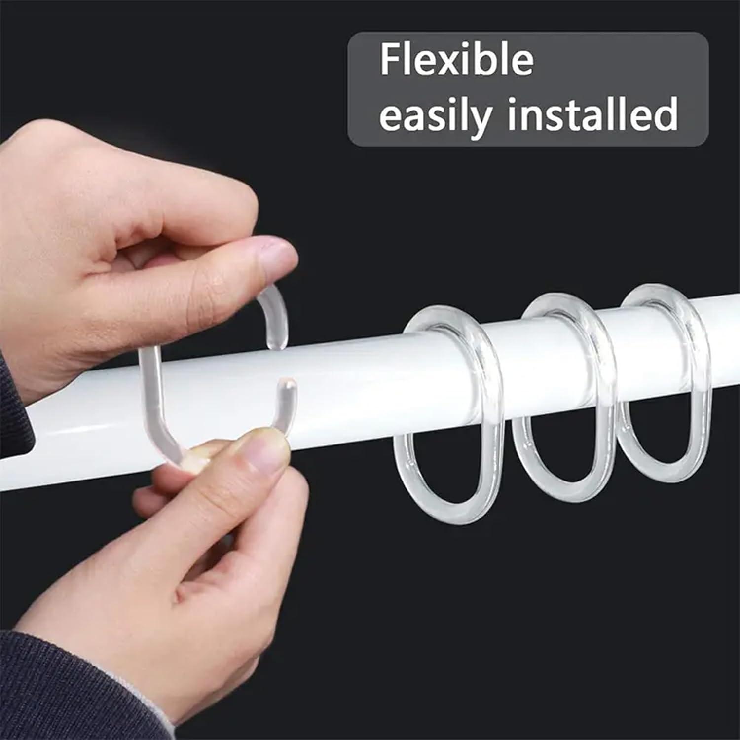 Evideco Solid Plastic Shower Curtain Hooks Rings & Reviews | Wayfair
