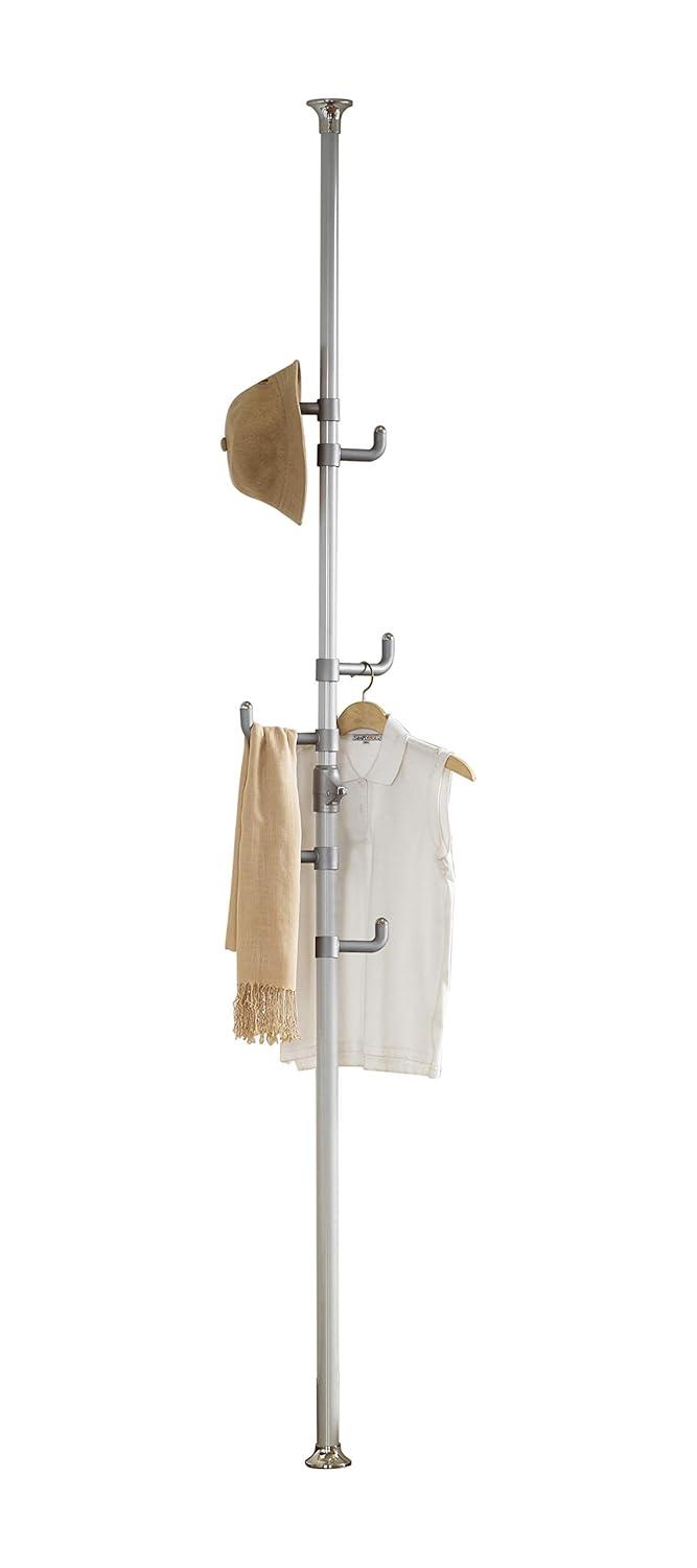 prince hanger, one-touch coat rack, silver, steel, free standing, phus-0012, made in korea
