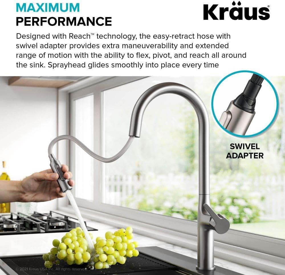 Oletto Pull Down Single Handle Kitchen Faucet